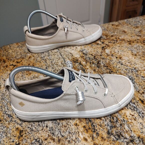 Sperry Women’s Crest Vibe Vulcanized Sneaker Flat Heel Gray STS85703 Size 8W - Picture 5 of 12